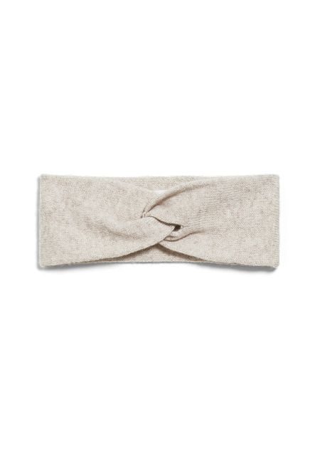 Bandeau beige en coton et laine bio - maritaa
