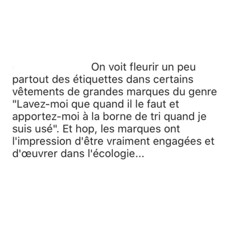 Exemple d'un argument qui peut être incohérent avec les actions globales de la marque.