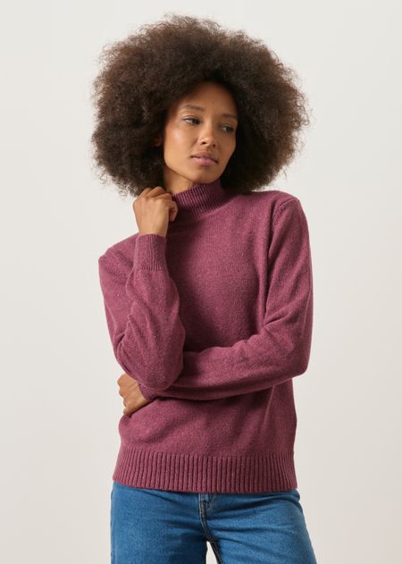 Pull en cachemire recyclé | bordeaux "Ada woman recycled cashmere sweater - red marsala"