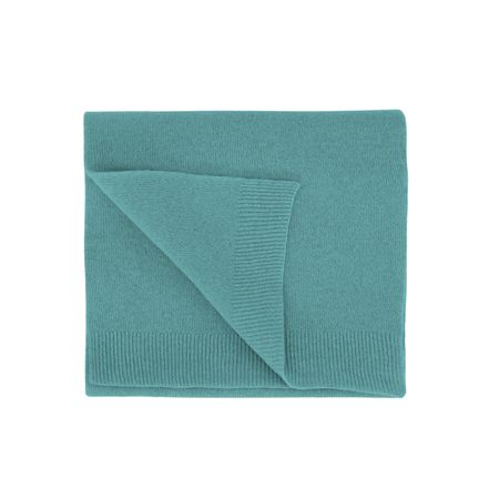 Écharpe en laine mérinos recyclée | blue merino wool scarf - teal blue