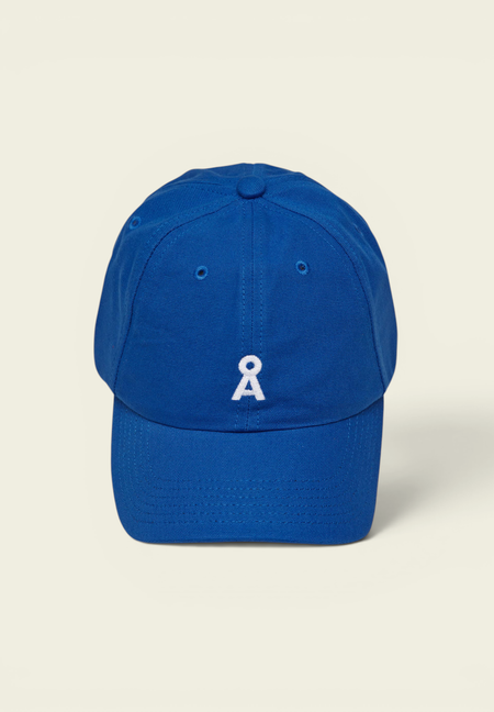 Casquette bleu klein en coton bio - yenaas bold dynamo blue - Armedangels