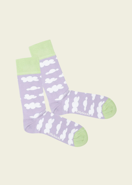 Chaussettes en coton bio | multicolore "cloudy whispers"