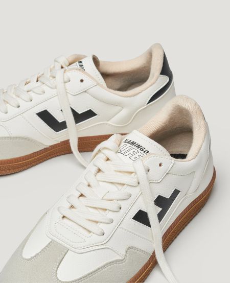 Vegane Sneaker | Schwarz "burela slim panna black", Flamingos Life, Foto 3