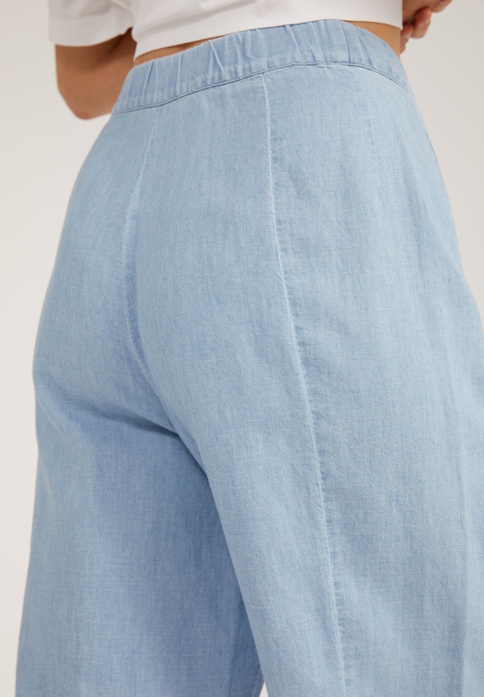 Pantalon ample 7/8 en coton bio bleu ciel - karunaa, Armedangels, photo 4