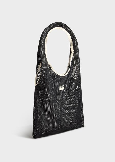 Sac cabas en matière recyclée | noir "onyx t-shirt bag" - Wouf