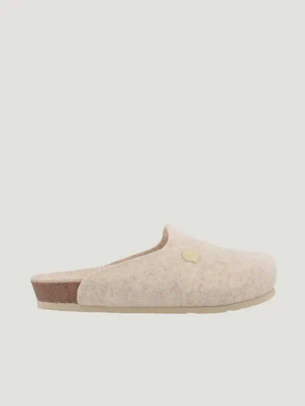 Chaussons sabots en matières recyclées | beige "helsinki monochrome beige", Genuins