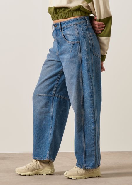  Jean ballon en coton upcyclé | bleu "Rebel barrel jeans crystal blue crystal blue", Kuyichi, photo 5
