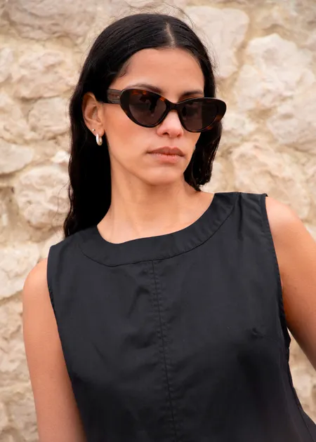Top maya noir en coton bio - Bonjour Demain
