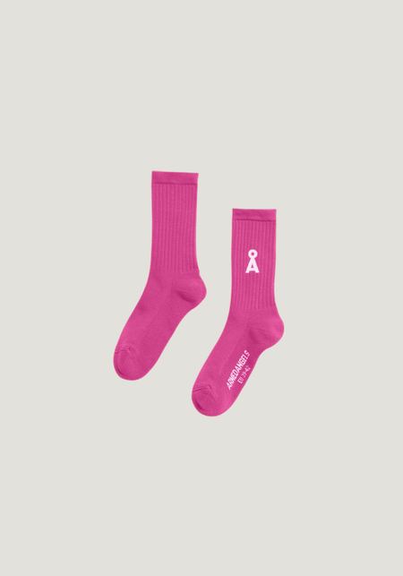 Chaussettes en coton biologique | rose "saamus bold socks w - very berry" - Armedangels
