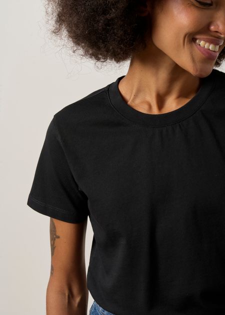 T-shirt en coton bio | noir - WeDressFair