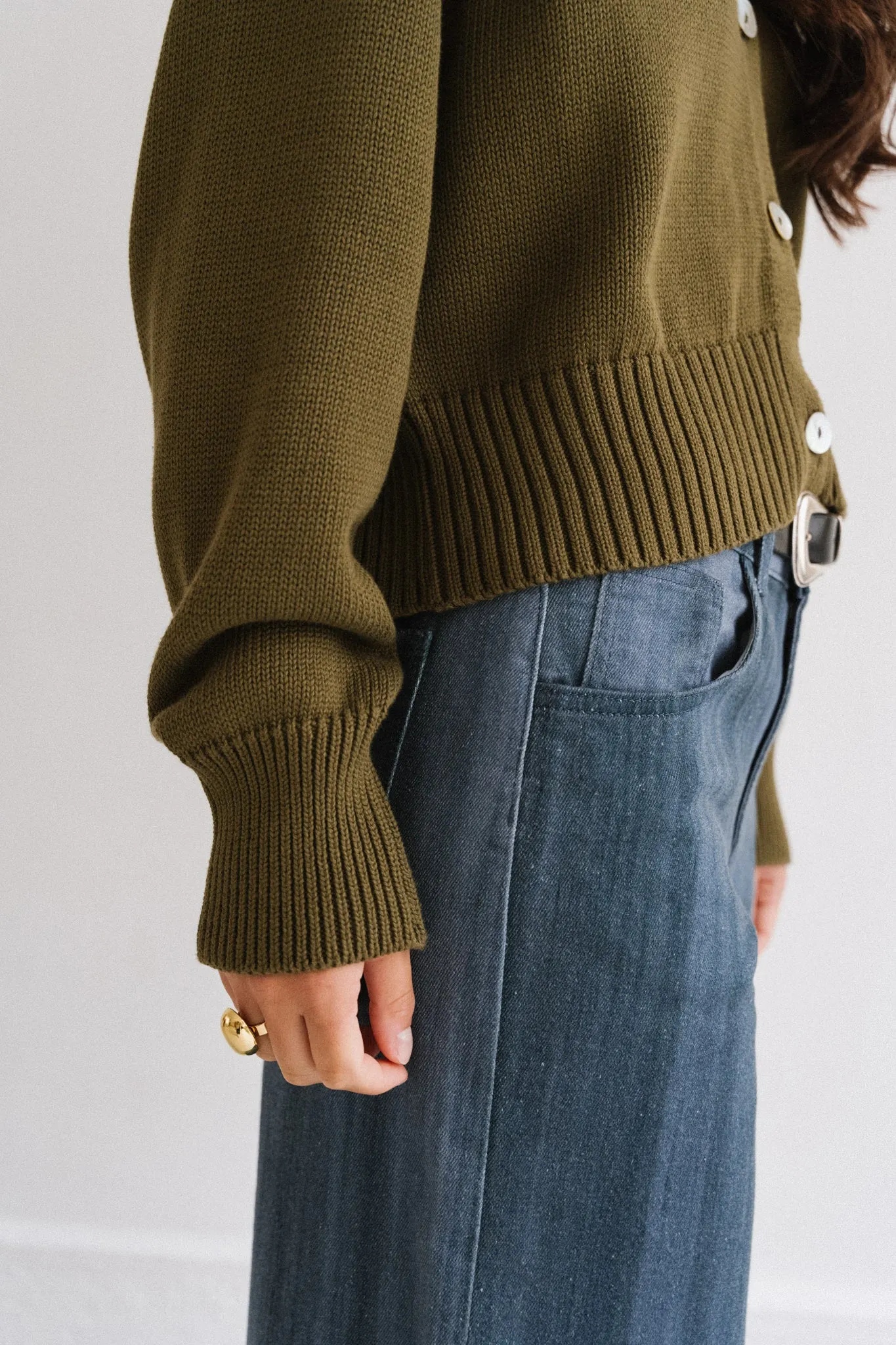 Gilet en coton bio | olive "sivia - woody olive", Jan'n June, photo 6