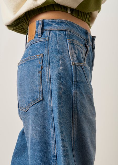  Jean ballon en coton upcyclé | bleu "Rebel barrel jeans crystal blue crystal blue", Kuyichi, photo 4