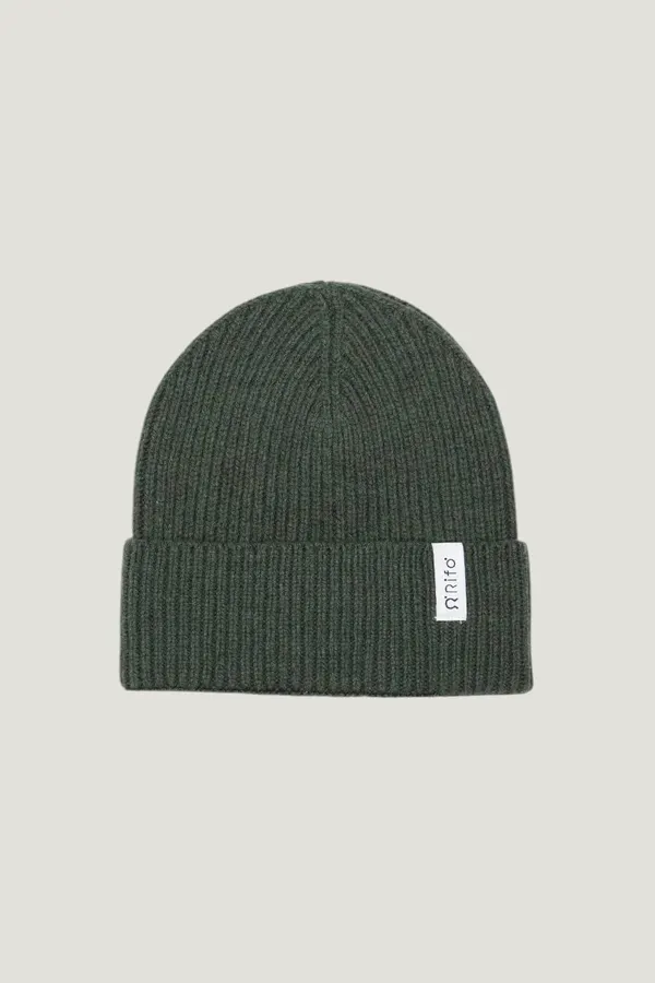 Bonnet en cachemire recyclé | kaki "cappello marcello verde foresta", Rifò