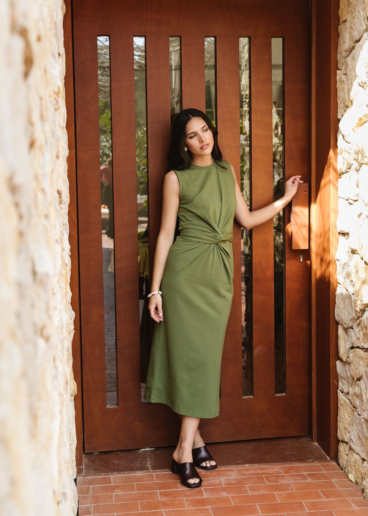 Robe Valentina en coton bio | vert, WeDressFair, photo 1