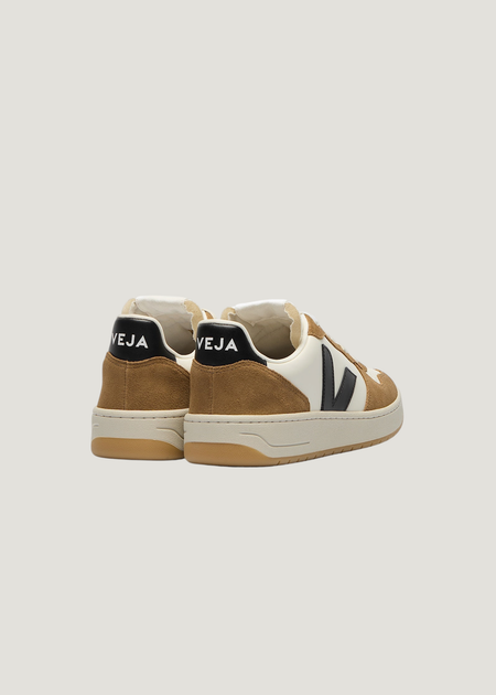 Sneaker aus zertifiziertem Leder | zweifarbig "v-10 prime - pure_black_tent", Veja, Foto 3