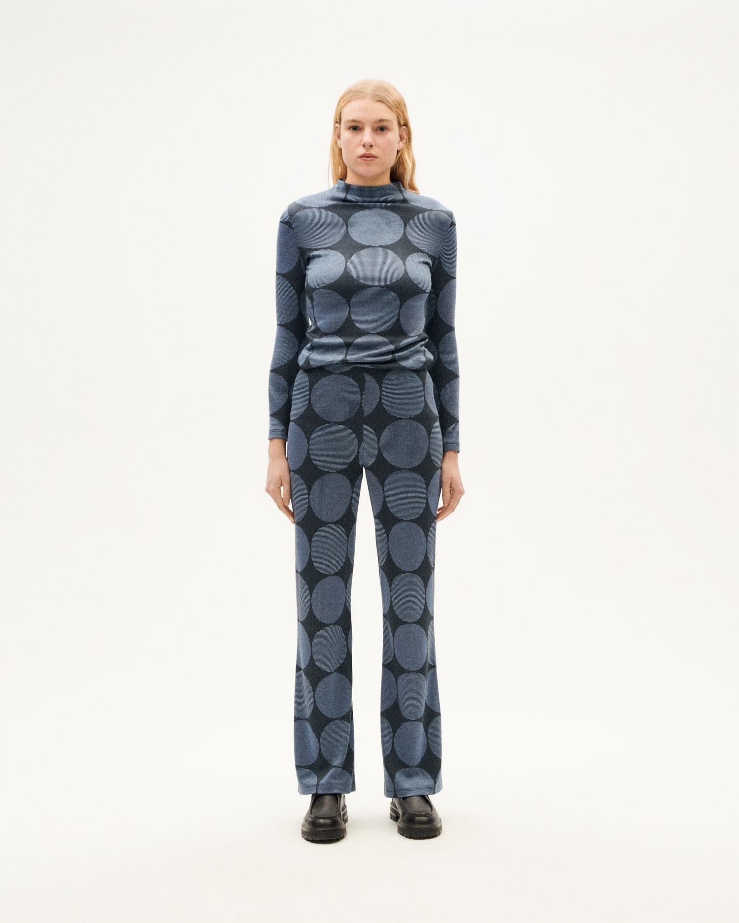 Pantalon ample en ecovero | bleu "japan naia pants blue", Thinking Mu, photo 4