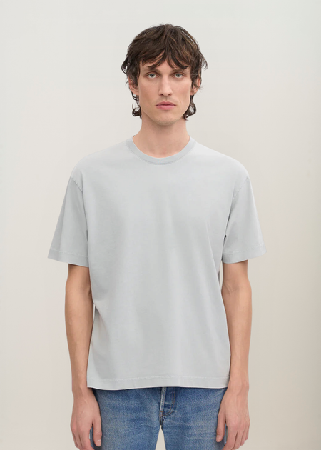 T-shirt manches courtes oversize délavé en coton bio | gris "faded grey"