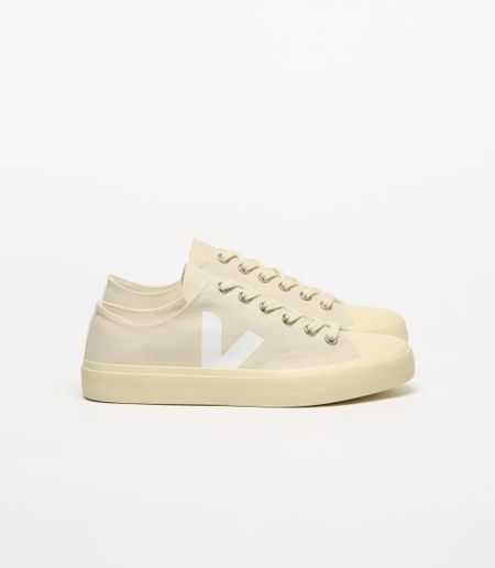 Baskets basses en coton bio | beige "wata ii low - pierre_white" - Veja
