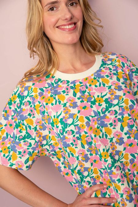 Pyjama gaufré en coton bio | multicolor "Pyjama pastel bloom - liberty" Collab We are Jolies x Hindbag, Hindbag, photo 4
