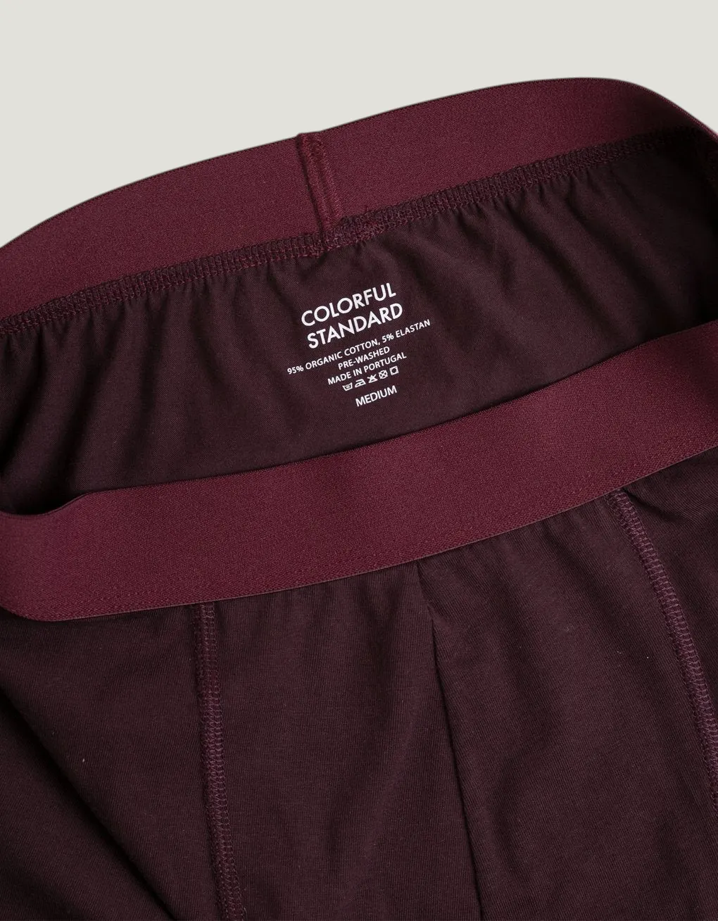 Boxer uni en coton bio | bordeaux "oxblood red", Colorful Standard, photo 2