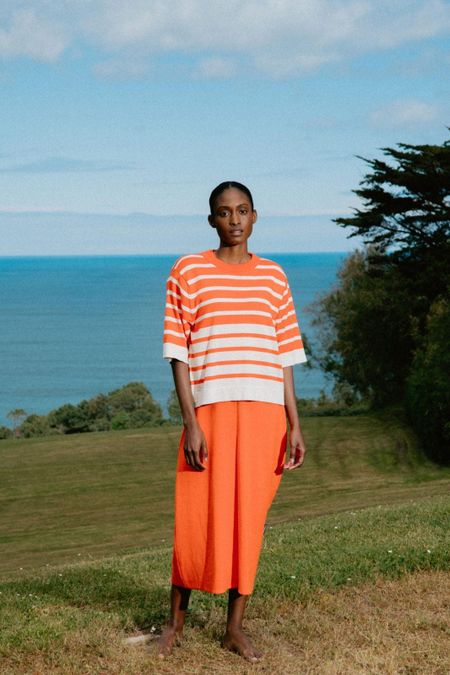 Strick-Top aus Bio-Baumwolle | Orange "leuneta - coral", Loreak Mendian, Foto 2
