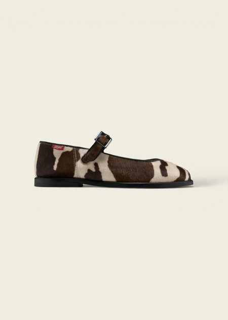 Riemchenballerina | Beige und Braun "Gaia vache - vache", Zèta Shoes, Foto 3