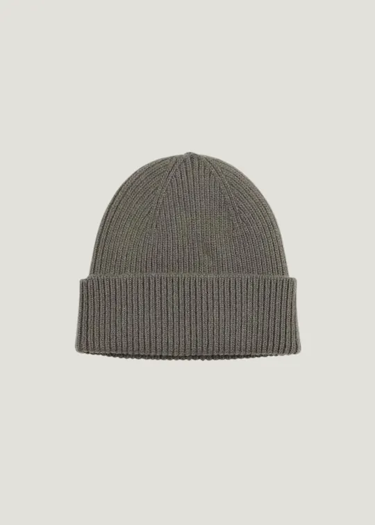 Bonnet en laine mérinos recyclée | vert "merino wool beanie - dusty olive", Colorful Standard