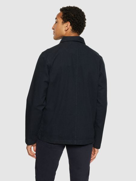 Overshirt aus Bio-Baumwoll-Twill | Blau "flannel herringbone overshirt night sky", Knowledge Cotton Apparel, Foto 3