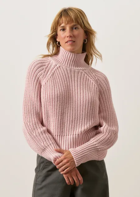 Pull maille en coton bio | rose "Ola - pale pink", Jan'n June, photo 1