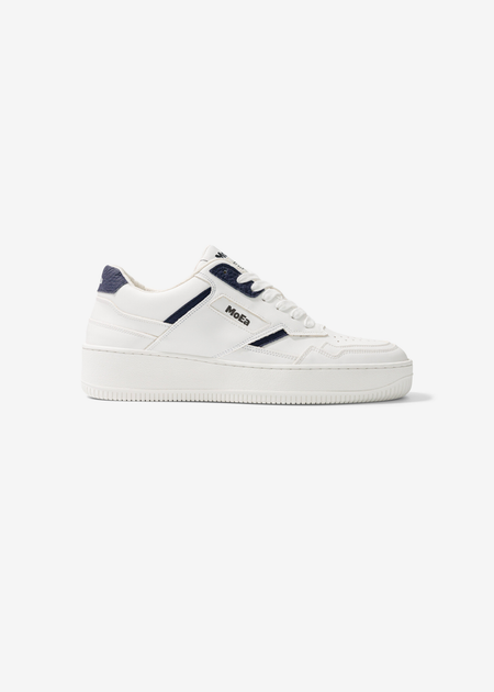 Baskets vegan en matière végétale | bleu "gen 1 mushroom white & navy" - Moea