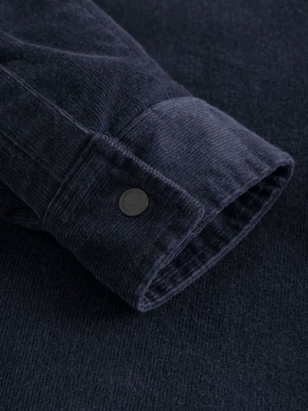Blouson velours en coton bio et matière recyclée | marine "corduroy overshirt night sky", Knowledge Cotton Apparel, photo 10