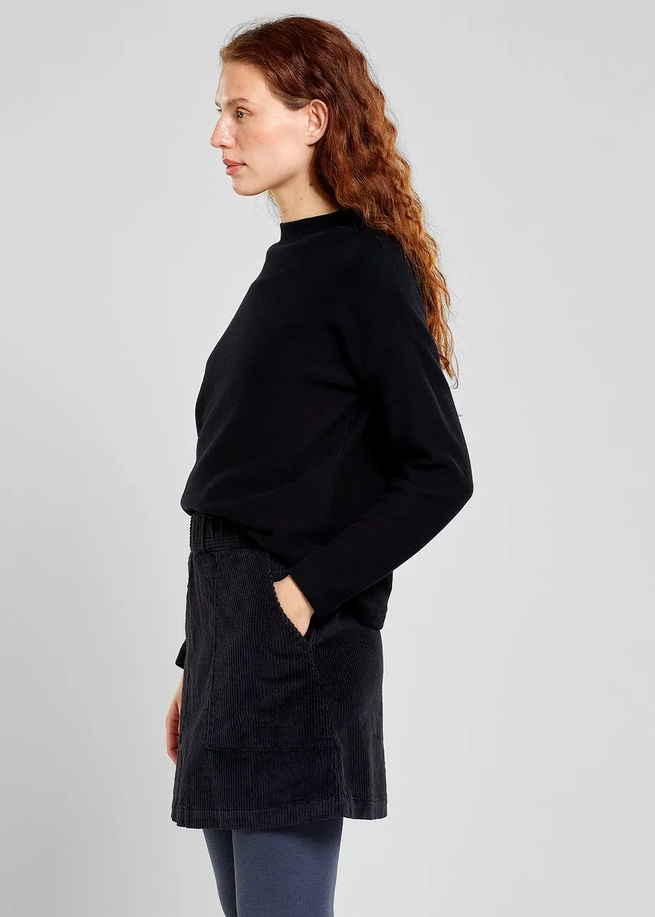 Jupe patineuse velours en coton bio | noir "skirt majorna corduroy black", Dedicated, photo 4