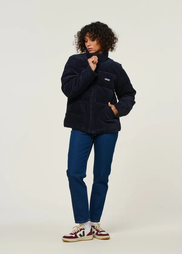 Doudoune velours en coton bio et duvet recyclé | bleu "cord fjord jkt - snbe", Patagonia