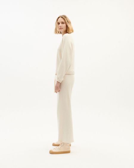 Fließende Hose aus recycelten Materialien und Bio-Baumwolle | Ecru "ivory trash eri pants", Thinking Mu, Foto 4