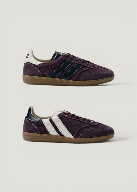 Baskets en cuir certifié | prune "mystic twilight pulse" - Caval