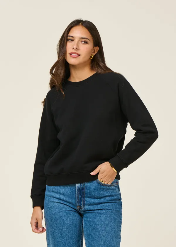 Sweat en coton bio | noir, WeDressFair