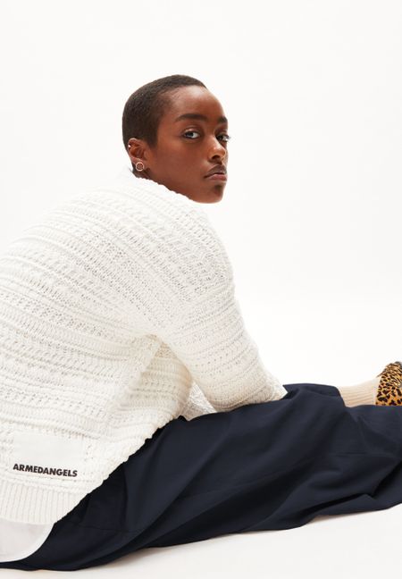 Weißer Strickpullover aus Bio-Baumwolle - laniaa off white, Armedangels, Foto 5