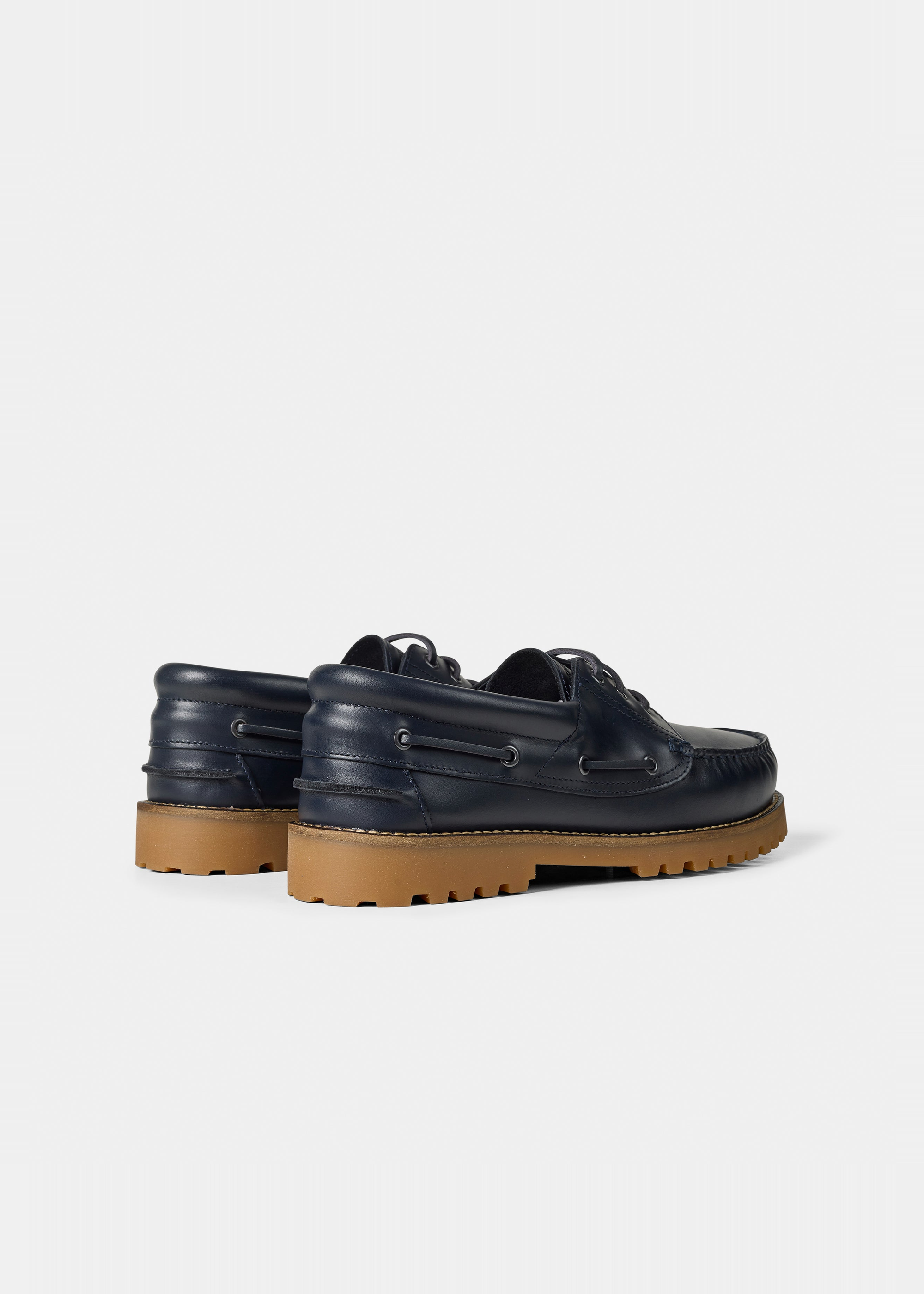 Chaussures bateau en cuir certifié | ollie boat shoe - navy leather, Garment Project, photo 2