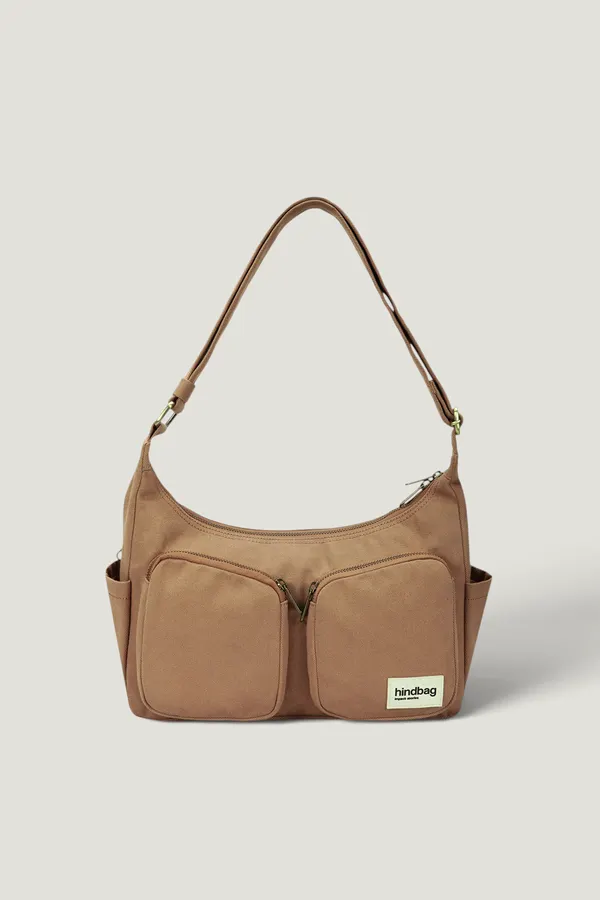 Sac multipocket en coton bio | cannelle "emile cannelle", Hindbag