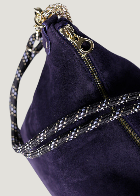 Sac à main en suède | bleu "mallow - suede marine", Craie Studio, photo 4