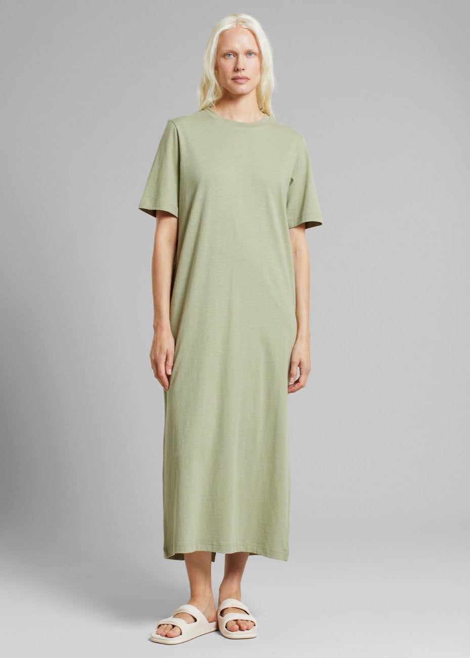 Robe en coton bio et chanvre | vert "dress lammhult hemp tea green", Dedicated, photo 1