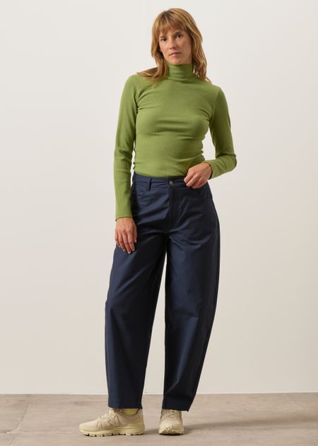 Unterziehshirt mit Stehkragen aus Bio-Baumwolle | Grün "Green rib aine top - green", Thinking Mu, Foto 3