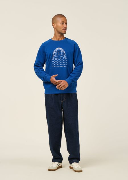 Sweat en coton bio | bleu "cobalt to the sea", Bask in the Sun, photo 4