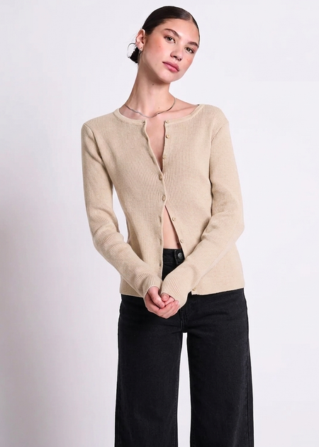 Gilet en coton bio | "glimt - beige"