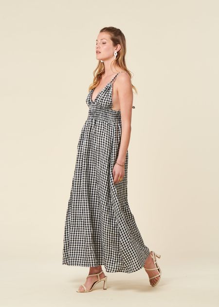 Kleid ada Leinen Vichy-Karo, Bonjour Demain, Foto 4