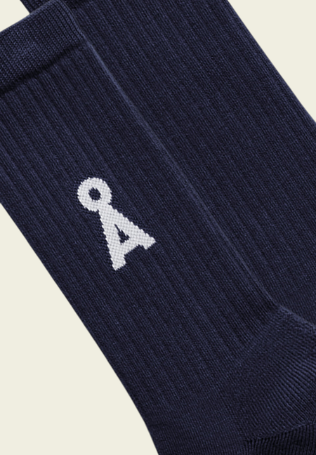 Chaussettes en coton biologique | marine "saamus bold - night sky" - Armedangels