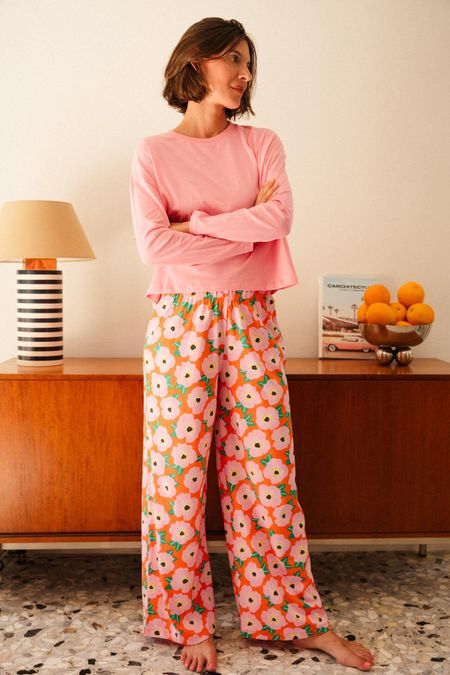 Langarm-Pyjama Bio-Baumwolle | Bougainvillea Orange, We Are Jolies