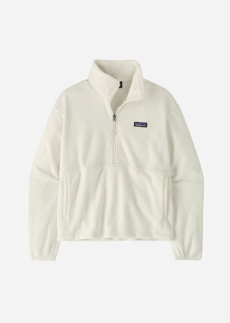 Polaire fine en matière recyclée | blanc "w's micro d 1/2 zip fleece p/o - birch white - Patagonia