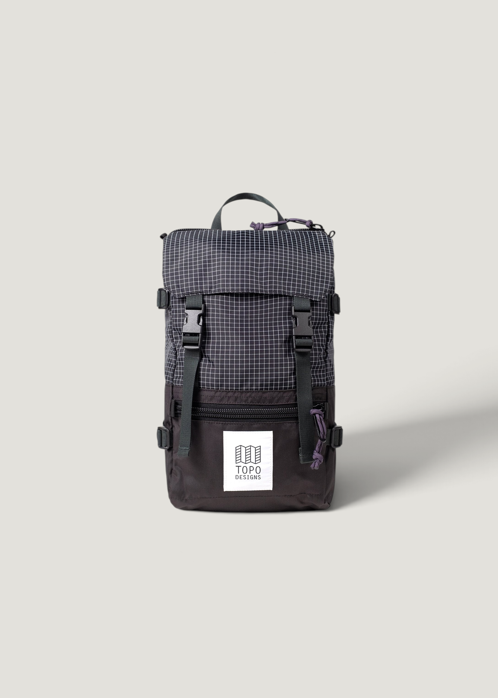 Mini sac à dos 10L en matière recyclée - Rover pack mini - black / grid, Topo Designs, photo 1