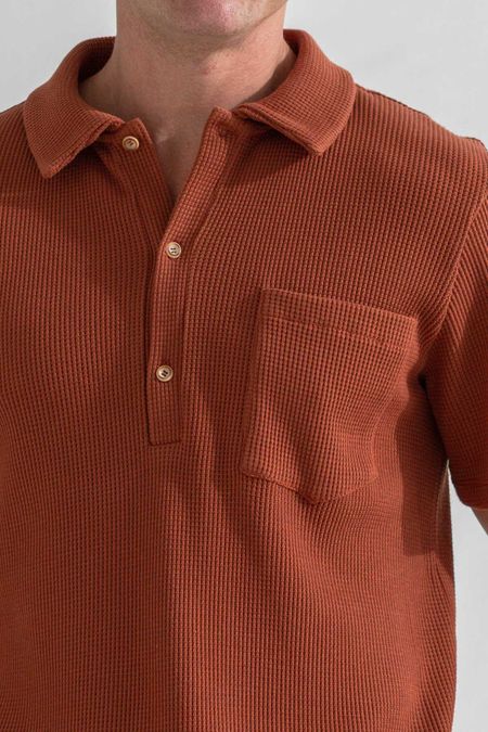 Polo en coton | rouille "Canning - coconut shell" - Twothirds